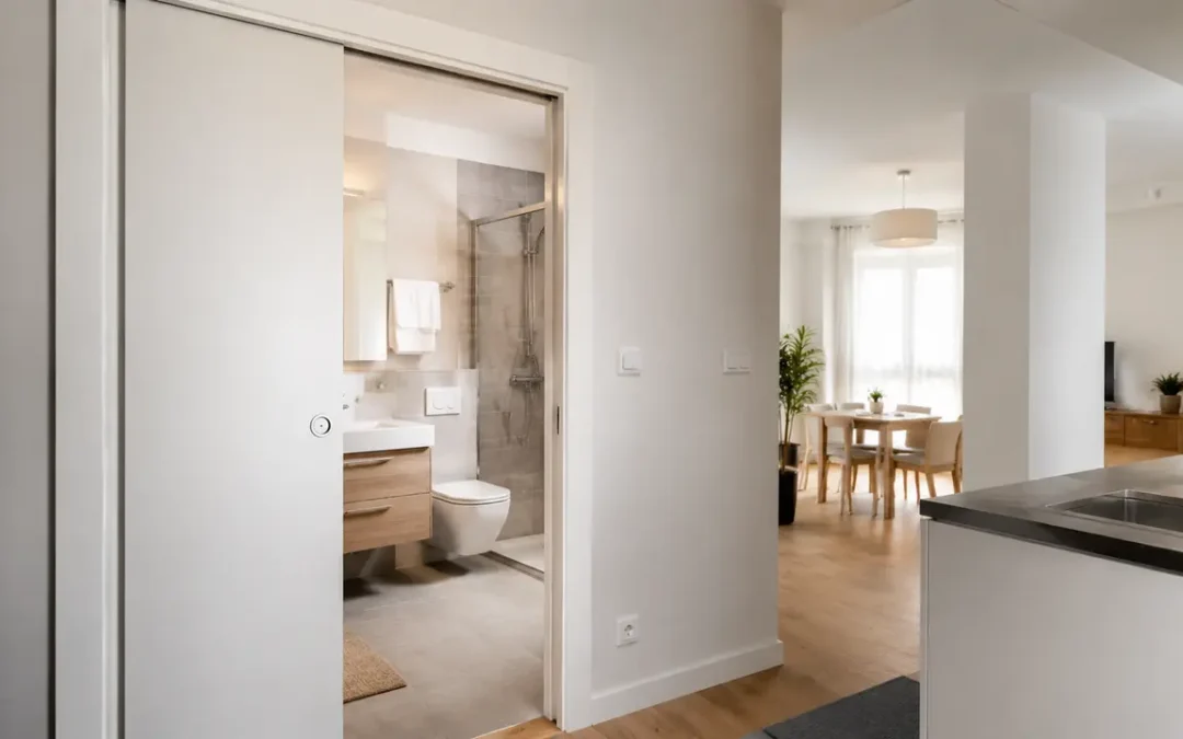 porta del bagno scorrevole o a battente